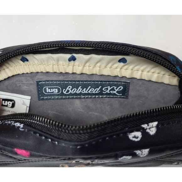 Lug Bobsled‎ XL Black Paw Print Cosmetic Make-up Bag Pouch - Picture 6 of 8